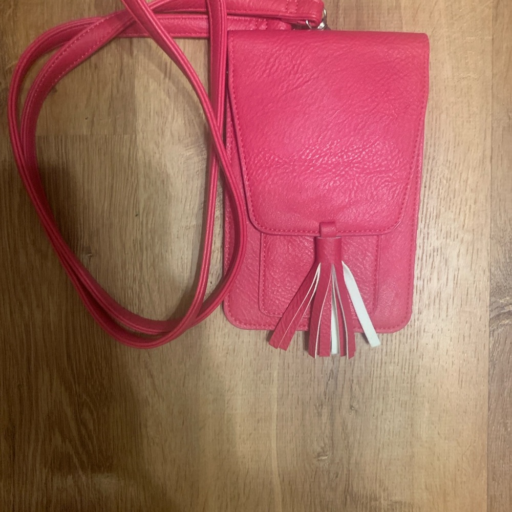 Elegant PinkTassel Crossbody Bag
